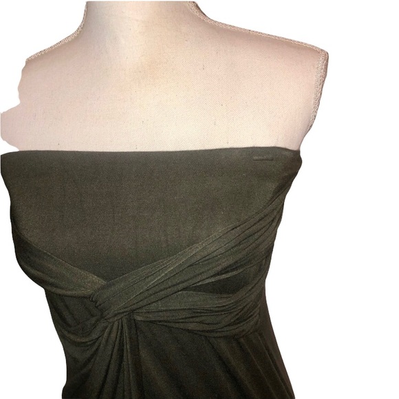Women’s Strapless Asymmetrical Wrap Dress - Picture 10 of 14